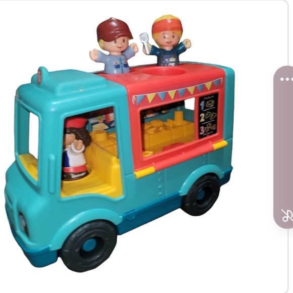 Fisher-Price Little People Serve It Up Food Truck W/ 3 Figures Musical & Sounds - Picture 3 of 11